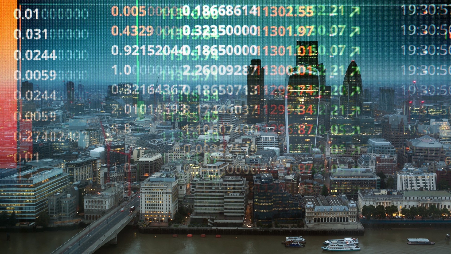 data computer code technology london finance urban city